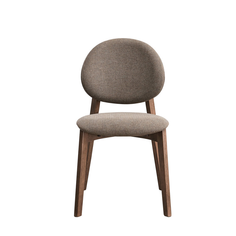 Chaise d'appoint en lin brun - Mousse rembourrée pour une sensation luxueuse