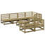 Brayden Studio 8 Piece Garden Sofa Set Solid Wood Pine-772799644-772799651