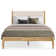 Besan Solid Wood Upholstered Headboard Boucle Bed Frame