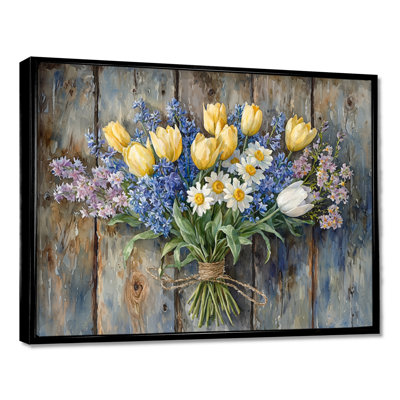 Country Breeze Bouquet I - Assortiment de bouquets d'art mural