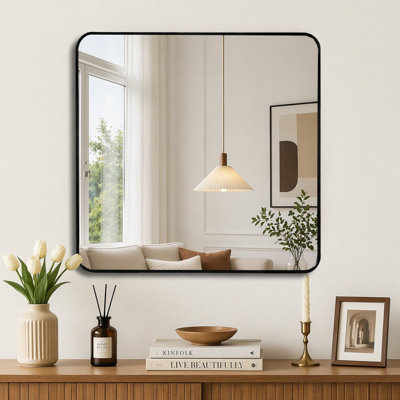 Metal Framed Square Bathrrom Mirror for Wall