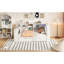 Lit plateforme simple en bois, avec tête de lit tapissier, tablettes de rangement, tiroirs, station de charge, lumières et table à DEL, tête confortable de taille en bois blanc, charge,-1408865028