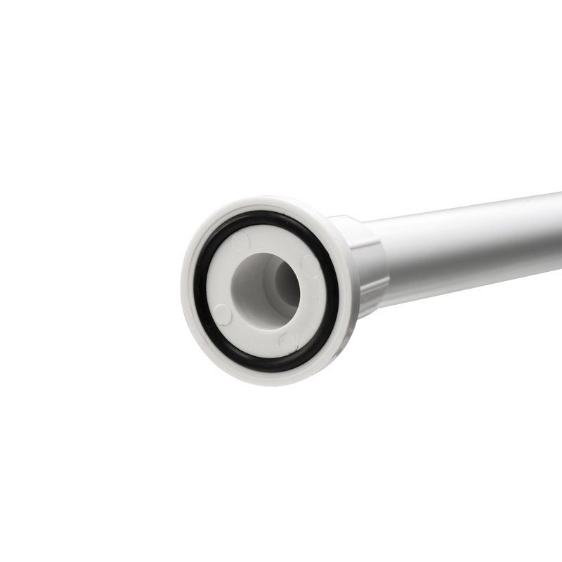 122cm Straight Shower Curtain Pole, White