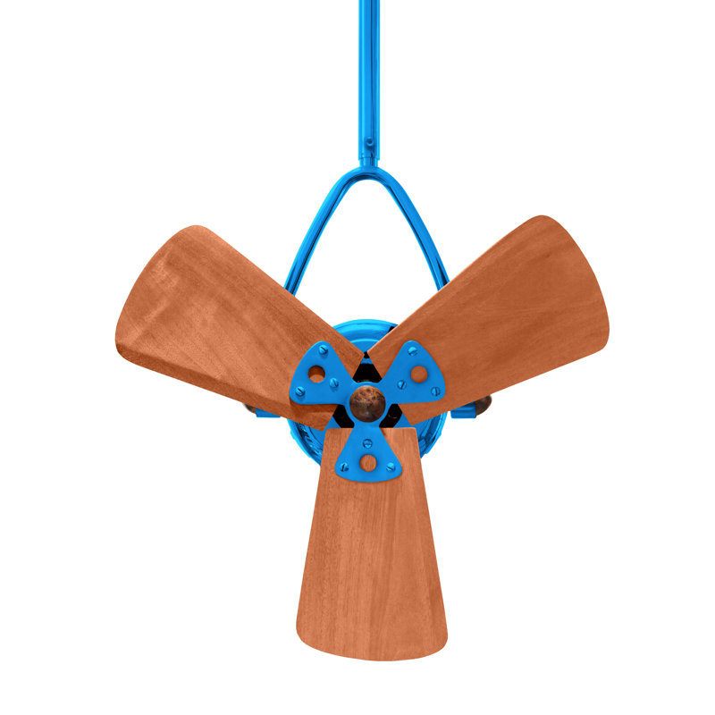 16" Jarold Directional 3 Blade Ceiling Fan, Agua Marinha