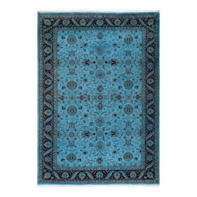 Tapis bleu noué à la main Weirsky - One-of-a-Kind Weirsky