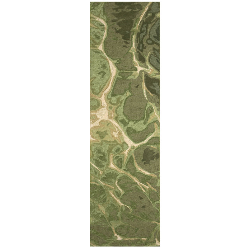Tapis en laine Patchell, Tapis de couloir 2 pi x 7 pi 6 po