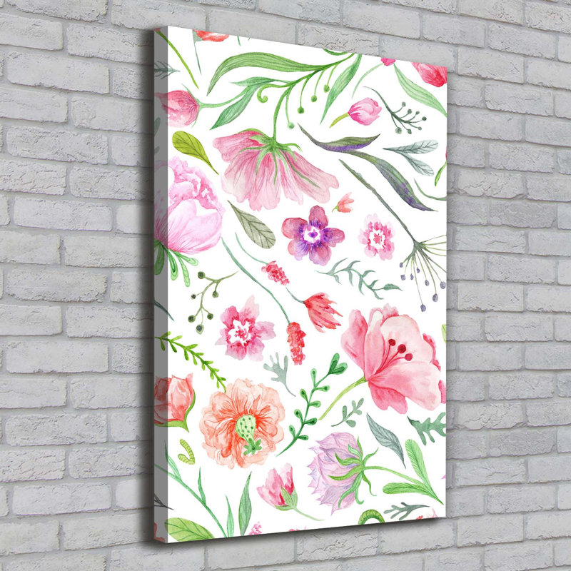 Field Flowers - Wrapped Canvas Print, 100cm H x 70cm W