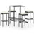 Escanaba Square 4 - Person Bar Height Dining Set with Cushions-1104241428-1104213284