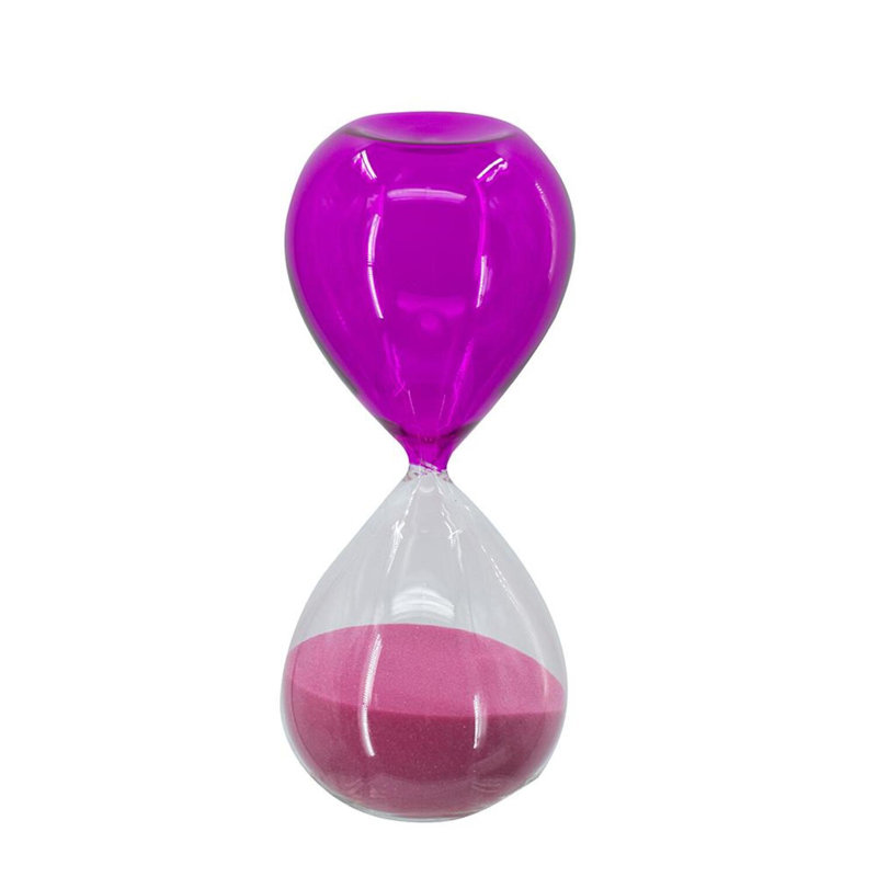 Campanella Hourglass, Rose, 9.8" H x 3.6" W x 3.6" D