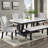 1pc Transitional Upholstered Dining Bench