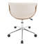 Chaise de bureau en noyer et crème