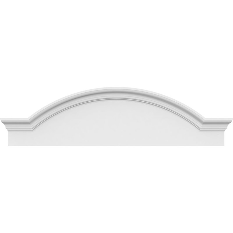 Arche de segment avec fronton en PVC de qualité architecturale Flankers, H 12 po x l 44 po x P 2 1/2 po