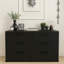 Commode noire à trois tiroirs Morgan