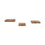 Étagères de rangement murales minimalistes en bois flottantes pour décor de vestibule - Tablettes de rangement murales décoratives modernes pour la maison - Ensemble de 3, 14 po, 12 po, 10 po, brun