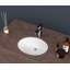 Lavabo de salle de bain ovale encastré en céramique blanc 19 "x 16" avec trop-plein