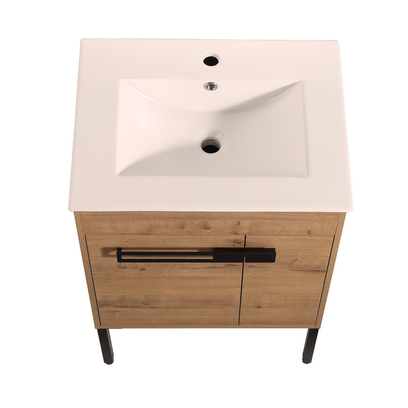 Meuble-lavabo 24 po avec lavabo, meuble-lavabo autoportant ou flottant 24 po optionnel