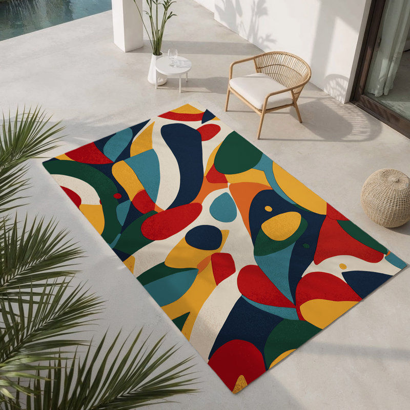 Tapis intérieur et extérieur Jazzy Gleam, Rectangulaire 2 pi x 3 pi
