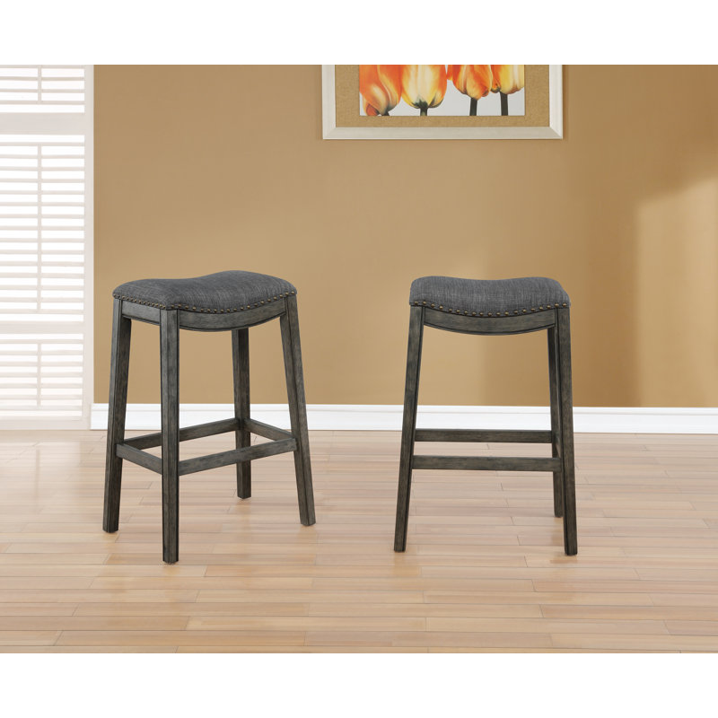 Tabouret de bar et de comptoir Urbanna, Gris, Tabouret de bar (siège d’une hauteur de 30,5 p