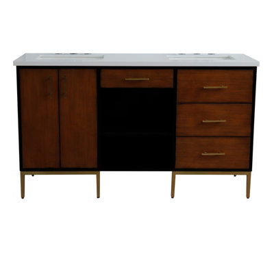 Ensemble de meuble-lavabo double 61 "