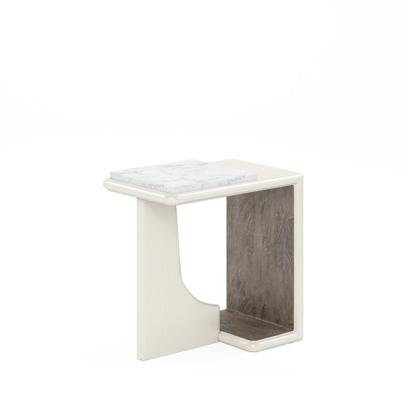 Blanc Solid Wood End Table