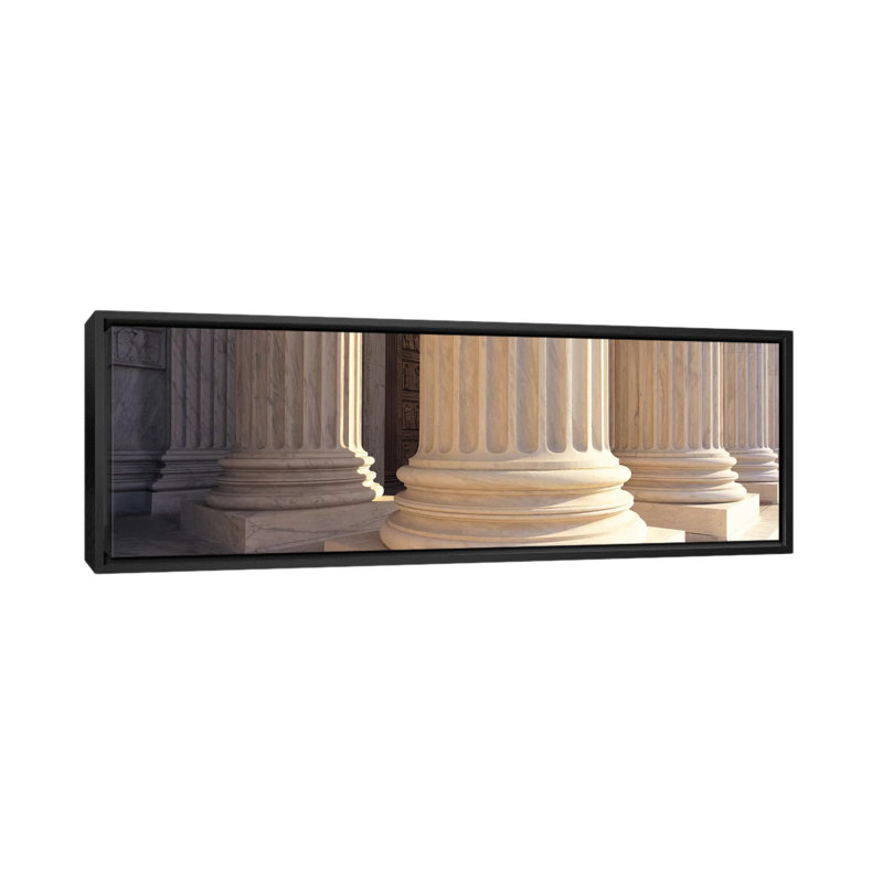 Wrapped Canvas Panoramic Print, 12" H x 36" W x 1.5" D, Black Framed