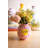 SET OF FIVE CERAMIC HEARTS WITH WORDS VASES