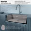 Ensemble d'évier de cuisine à cuve simple encastrable en quartz 32 po Karran-127373092