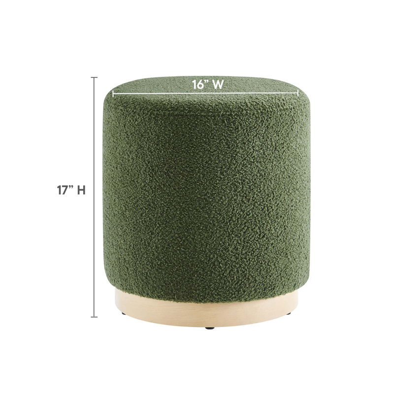 Modway Tilden Upholstered Ottoman, Moss Green Fabric