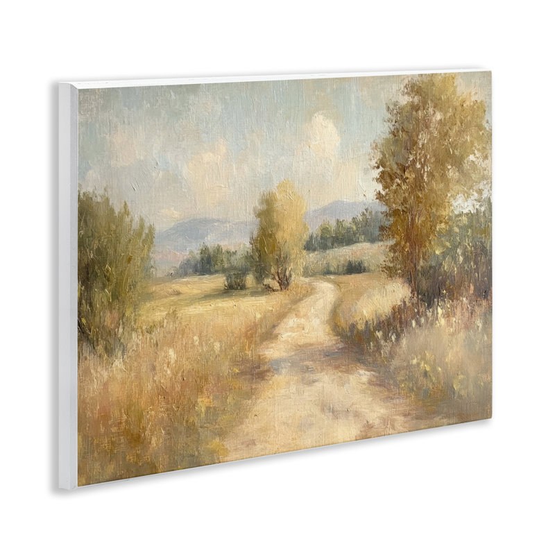Plaque murale Gravel Road Landscape, design par Petal Prints Design