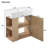 21.6" Floating Bathroom Vanity with Ceramic Basin
