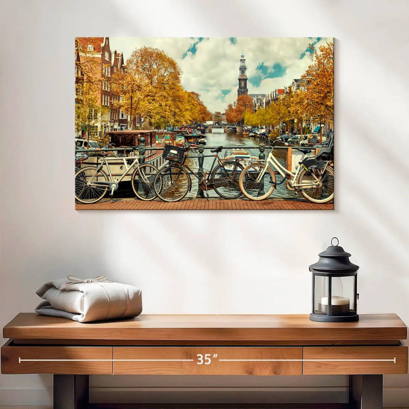 Lilie Amsterdam, paysage d'automne, H 16 po x l 24 po