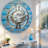Wall Clock 24" Oversized for Living Room decor with Real Moving Gears England Collection-107103003