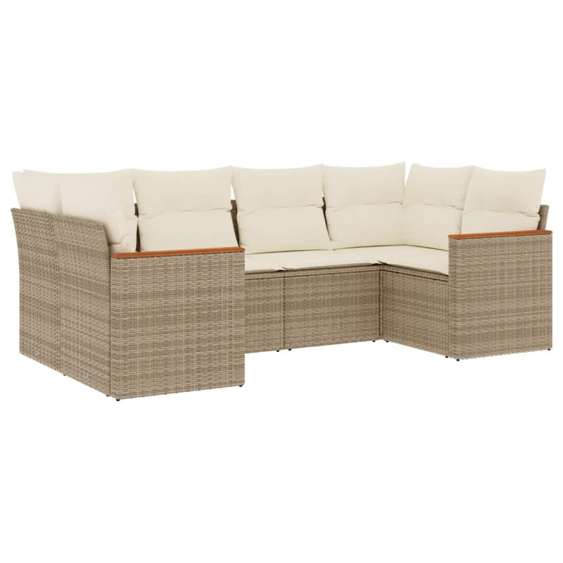 Ensemble de canapé de jardin modulaire en rotin PE Vidaxl