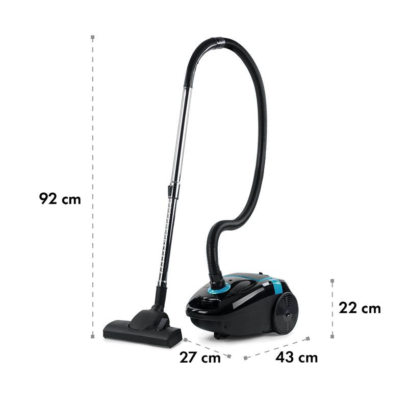 Klarstein Canister Vacuum, Black/Blue