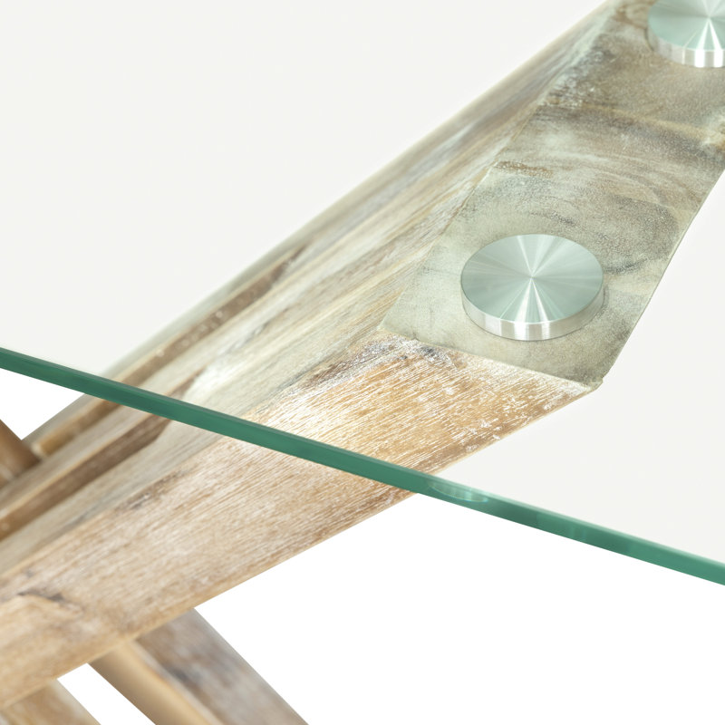 Schindler 58'' Glass Top Console Table
