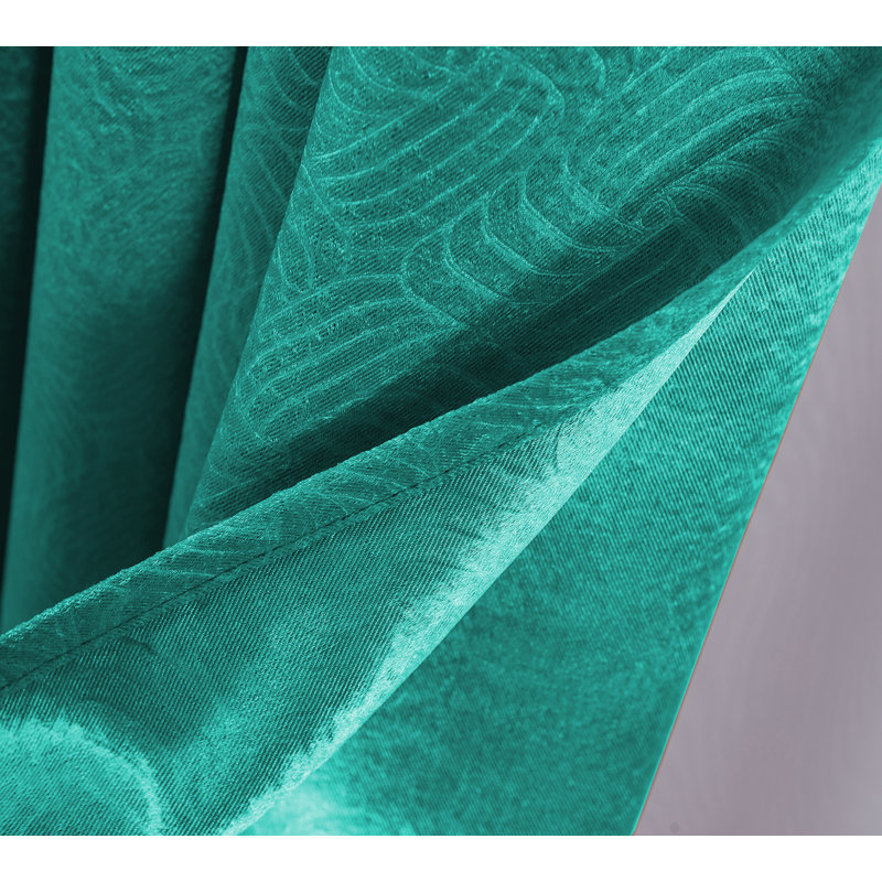 Wilsall Embossed Blackout Window Curtain Panel, 52" W x 84" L, Teal