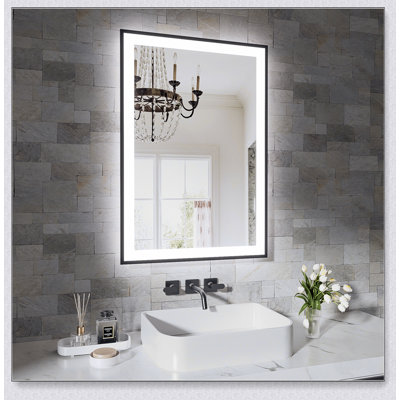 Frameless LED Bathroom Mirror With Smart Dimmable And Anti-Fog Features, Perfect For Modern Bathrooms