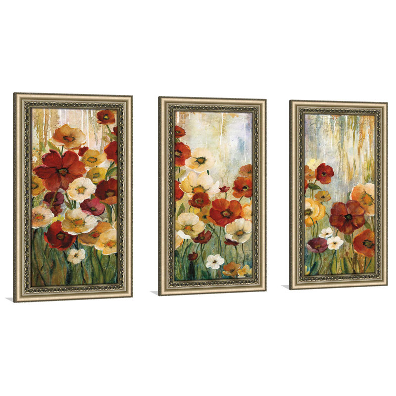 «Garden View» par Carol Robinson - cadre photo 3 pièces, H 27,5 po x l 46,5 po x P 0,75 po