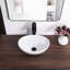Lavabo vasque ovale en céramique blanc 16 pouces 16,2 "x 13" au-dessus du comptoir pour petite salle de bain