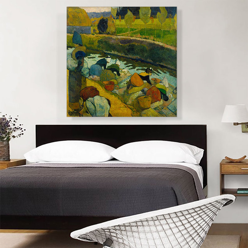 Lavandières à la Roubine du Roi Arles, 1888 - reproduction, H 36 po x l 36 po x 1,5 po