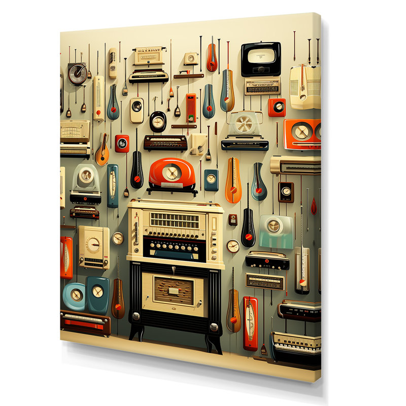 Nostalgic Jukebox Tunes 1 - Jukeboxes, art mural, H 20 po x l 12 po x P 1 po, Toile tendue