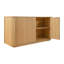 Buffet de rangement à double porte ondulée 63 po avec tablettes réglables pour le salon, la cuisine, le couloir, etc.-1011423490-1022058251