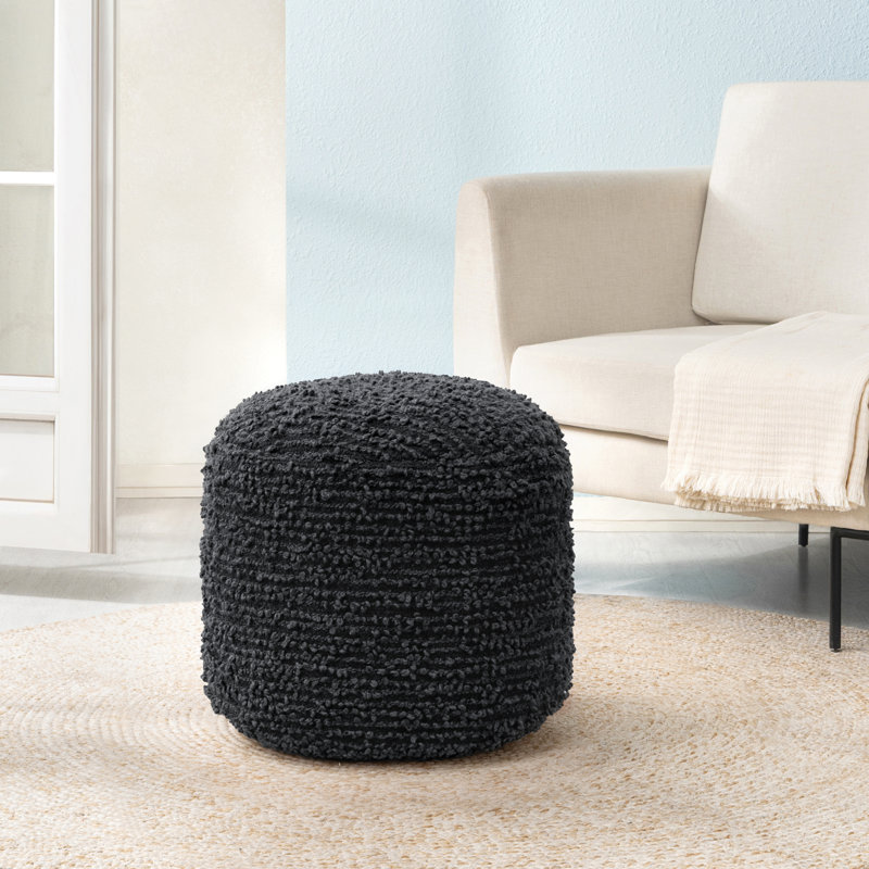 Repose-pieds rembourré gris anthracite 17 po Sfera, Gris anthracite