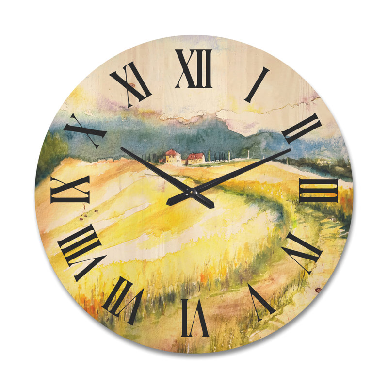 Horloge murale Fields of Tuscany, Grand