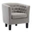 Fauteuil demi-tonneau capitonné avec pieds en bois-11435204
