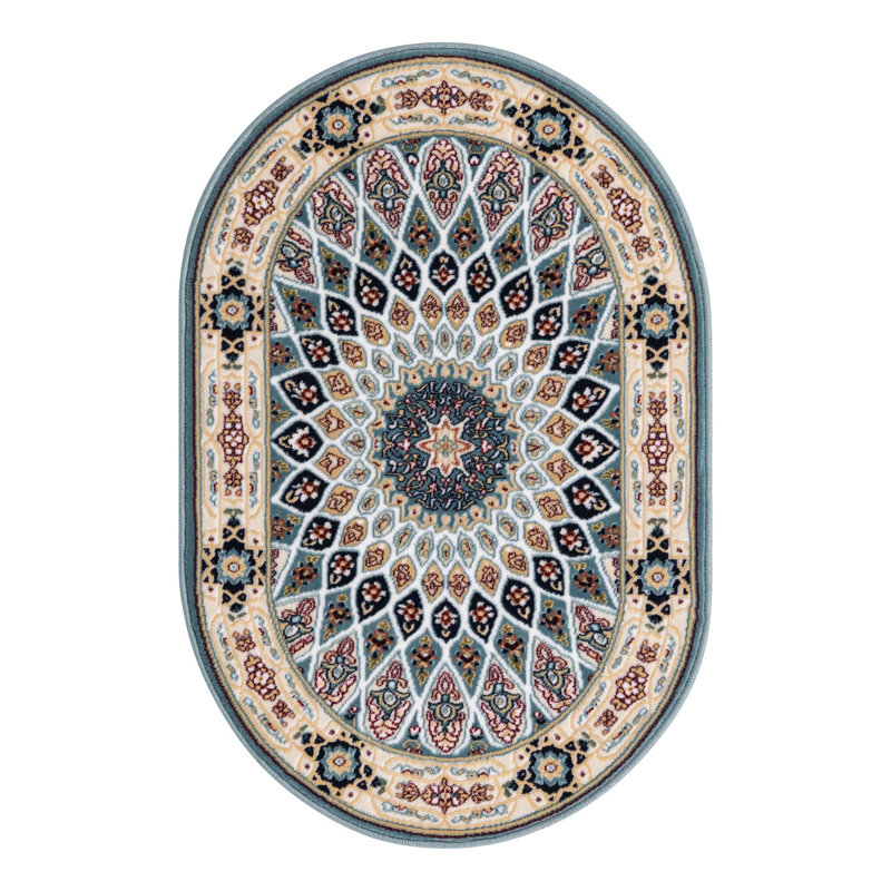 Jackson Oriental Indoor Rug, Oval 2' x 3'1", Blue