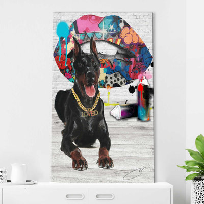 «Loved Doberman (Vertical)» par By Jodi - impression