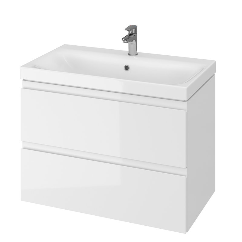 Moduo 79.5 mm Single Double Bathroom Vanity Base, White