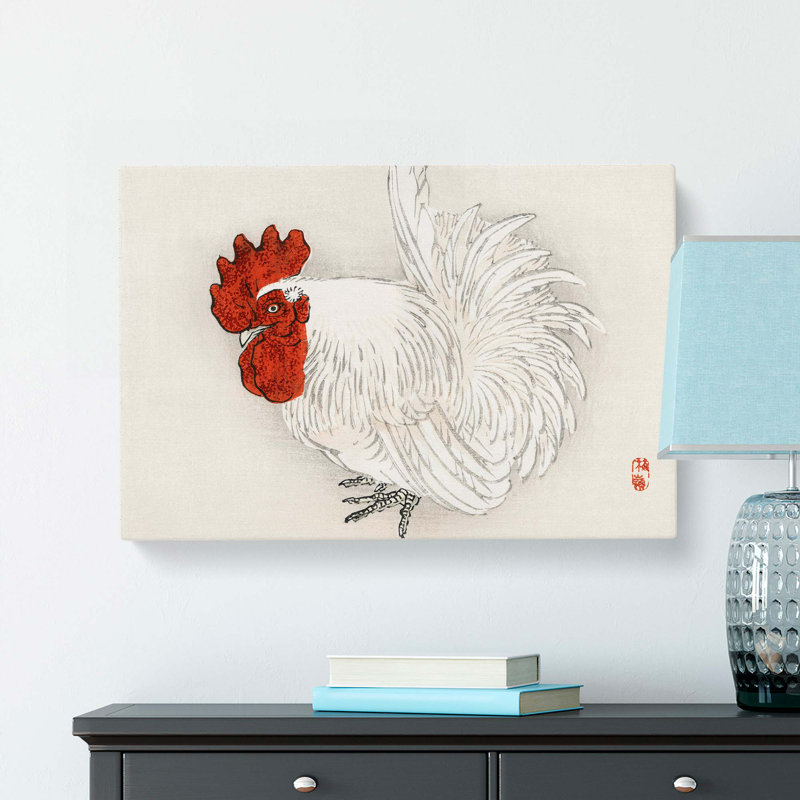 White Chicken by Kono Bairei - Wrapped Canvas, 50cm H x 76cm W x 3cm D