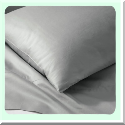 CoolCotton Shore Pillowcase Set - Luxury Percale Hemmed Pillowcases with Smooth Breathable Cooling Weave. Premium Threads for a 7 Hemline Experience.